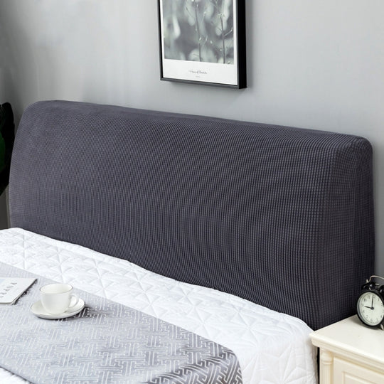 Polar Fleece Elastic Full Covered Headboard Dust Cover, Size:120cm(Metal Gray)