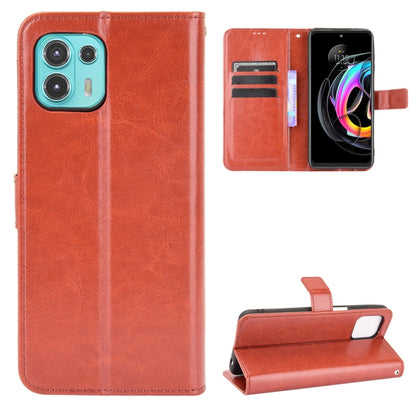 For Motorola Moto Edge 20 Lite Crazy Horse Texture Horizontal Flip Leather Case with Holder & Card Slots & Lanyard(Brown) - Motorola Cases by buy2fix | Online Shopping UK | buy2fix