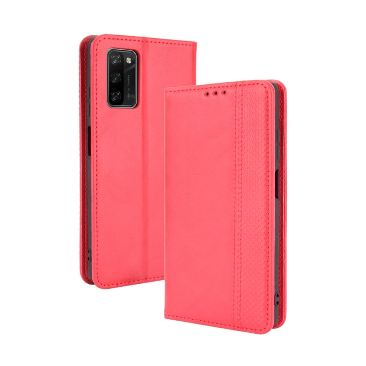 For Blackview A100 Magnetic Buckle Retro Crazy Horse Texture Horizontal Flip Leather Case with Holder & Card Slots & Photo Frame(Red) - More Brand by buy2fix | Online Shopping UK | buy2fix