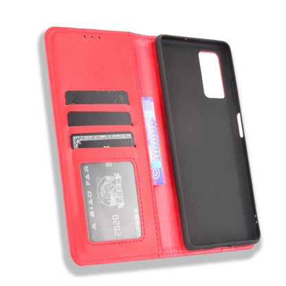 For Blackview A100 Magnetic Buckle Retro Crazy Horse Texture Horizontal Flip Leather Case with Holder & Card Slots & Photo Frame(Red) - More Brand by buy2fix | Online Shopping UK | buy2fix