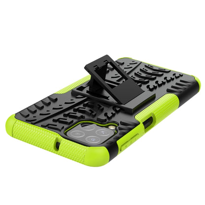 For Samsung Galaxy A22 4G Tire Texture Shockproof TPU+PC Protective Case with Holder(Green) by buy2fix
