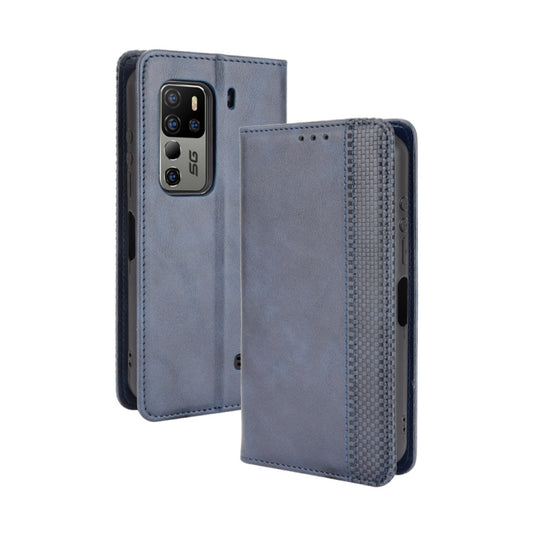 For Ulefone Armor 11 5G / Armor 11T 5G Magnetic Buckle Retro Crazy Horse Texture Horizontal Flip Leather Case with Holder & Card Slots & Photo Frame(Blue) by buy2fix