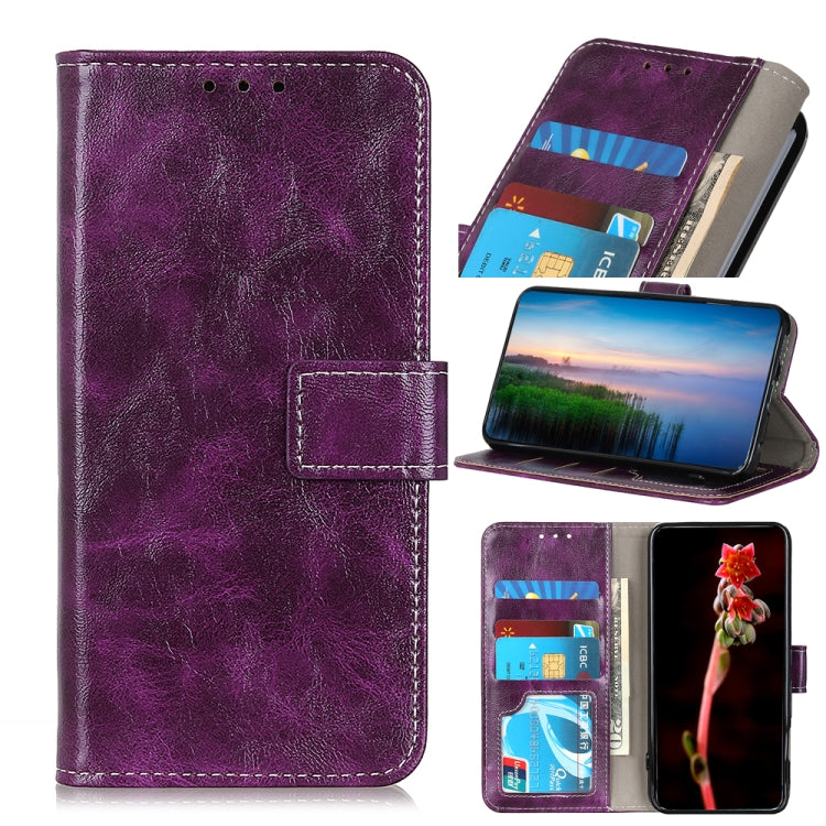 For Nokia XR20 5G Retro Crazy Horse Texture Horizontal Flip Leather Case with Holder & Card Slots & Photo Frame & Wallet(Purple) - Nokia Cases by buy2fix | Online Shopping UK | buy2fix