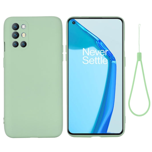 Pure Color Liquid Silicone Shockproof Full Coverage Case For OnePlus 9R(Green) by buy2fix