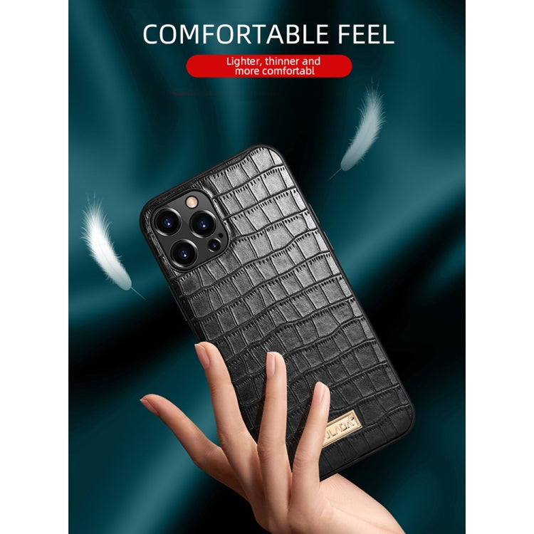 For iPhone 13 mini SULADA Crocodile Texture TPU Protective Case (Dark Green) - iPhone 13 mini Cases by SULADA | Online Shopping UK | buy2fix