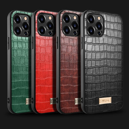 For iPhone 13 SULADA Crocodile Texture TPU Protective Case(Dark Green) - iPhone 13 Cases by SULADA | Online Shopping UK | buy2fix