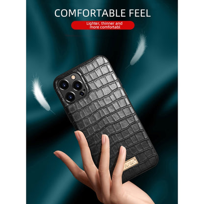 For iPhone 13 Pro SULADA Crocodile Texture TPU Protective Case (Dark Green) - iPhone 13 Pro Cases by SULADA | Online Shopping UK | buy2fix