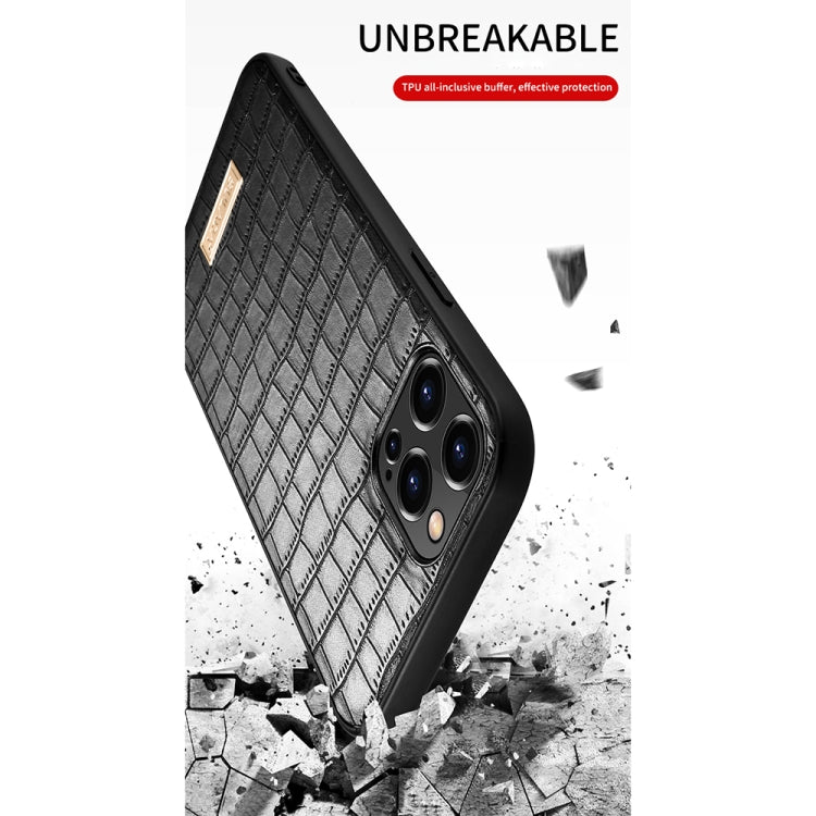 For iPhone 13 Pro Max SULADA Crocodile Texture TPU Protective Case (Black) - iPhone 13 Pro Max Cases by SULADA | Online Shopping UK | buy2fix