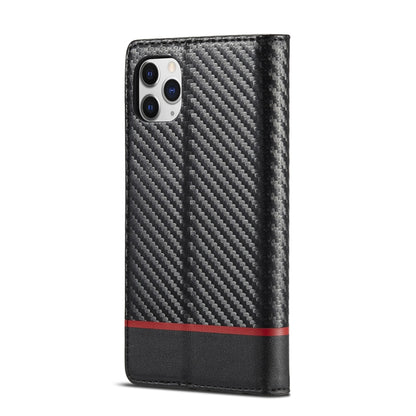 For iPhone 11 LC.IMEEKE Carbon Fiber PU + TPU Horizontal Flip Leather Case with Holder & Card Slot & Wallet (Horizontal Black) - iPhone 11 Cases by LC.IMEEKE | Online Shopping UK | buy2fix