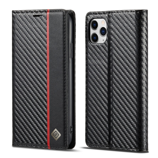 For iPhone 11 Pro LC.IMEEKE Carbon Fiber PU + TPU Horizontal Flip Leather Case with Holder & Card Slot & Wallet (Vertical Black) - iPhone 11 Pro Cases by LC.IMEEKE | Online Shopping UK | buy2fix