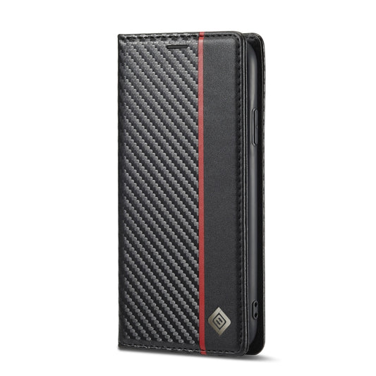 For iPhone 11 Pro LC.IMEEKE Carbon Fiber PU + TPU Horizontal Flip Leather Case with Holder & Card Slot & Wallet (Vertical Black) - iPhone 11 Pro Cases by LC.IMEEKE | Online Shopping UK | buy2fix
