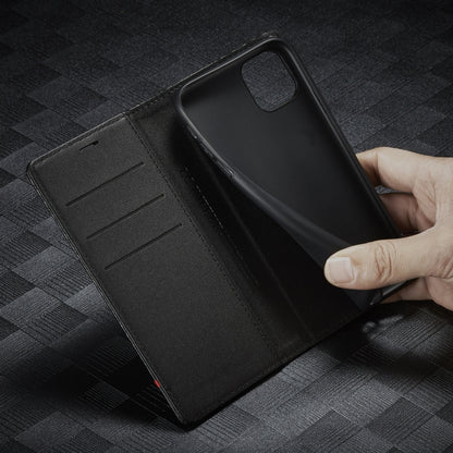 For iPhone 11 Pro LC.IMEEKE Carbon Fiber PU + TPU Horizontal Flip Leather Case with Holder & Card Slot & Wallet (Vertical Black) - iPhone 11 Pro Cases by LC.IMEEKE | Online Shopping UK | buy2fix