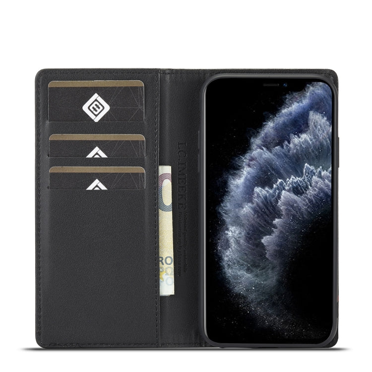 For iPhone 11 Pro LC.IMEEKE Carbon Fiber PU + TPU Horizontal Flip Leather Case with Holder & Card Slot & Wallet (Vertical Black) - iPhone 11 Pro Cases by LC.IMEEKE | Online Shopping UK | buy2fix