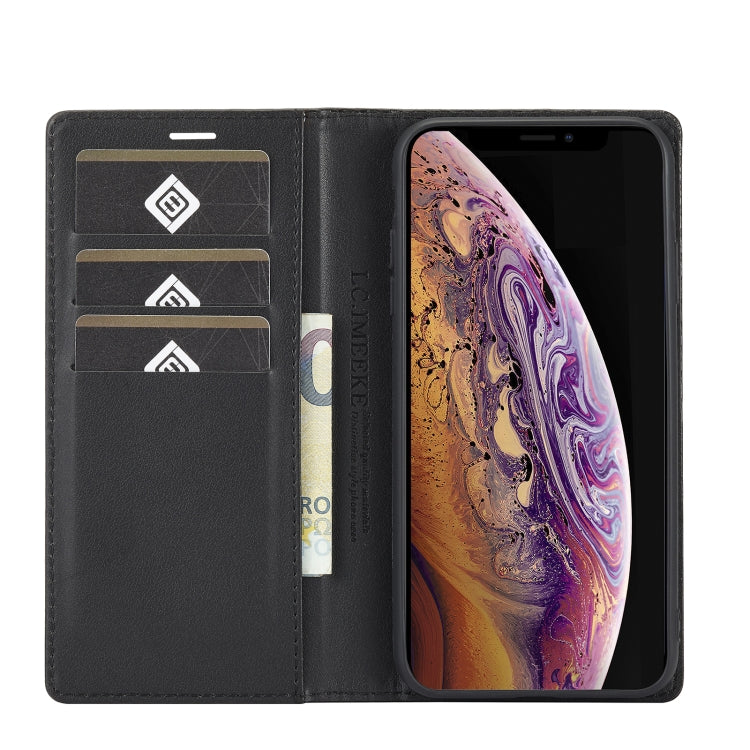 For iPhone XR LC.IMEEKE Carbon Fiber PU + TPU Horizontal Flip Leather Case with Holder & Card Slot & Wallet(Horizontal Black) - More iPhone Cases by LC.IMEEKE | Online Shopping UK | buy2fix