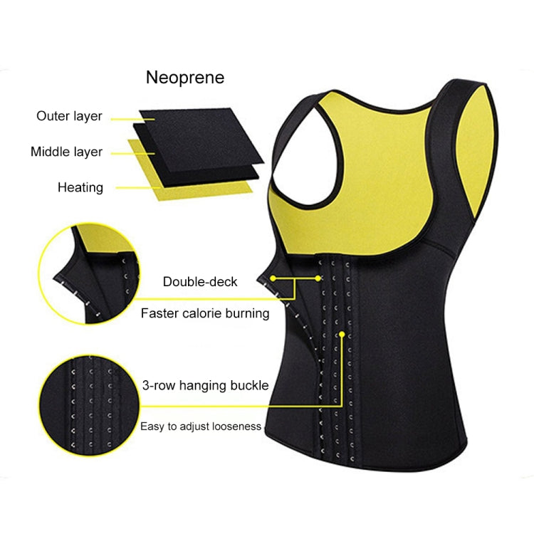 U-neck Breasted Body Shapers Vest Weight Loss Waist Shaper Corset, Size:XL(Black) -  by buy2fix | Online Shopping UK | buy2fix