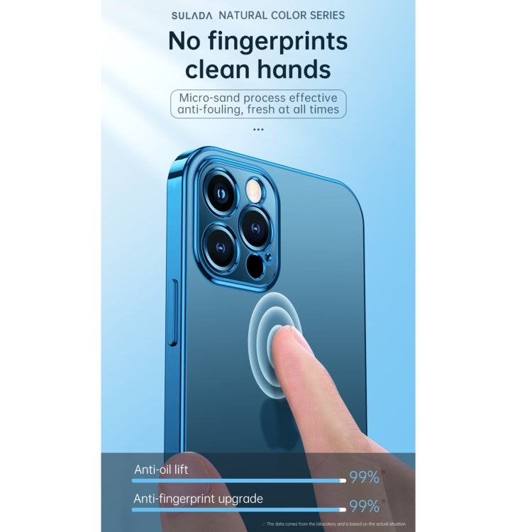 For iPhone 13 Pro SULADA Electroplating Shockproof Ultra-thin TPU Protective Case (Blue) - iPhone 13 Pro Cases by SULADA | Online Shopping UK | buy2fix