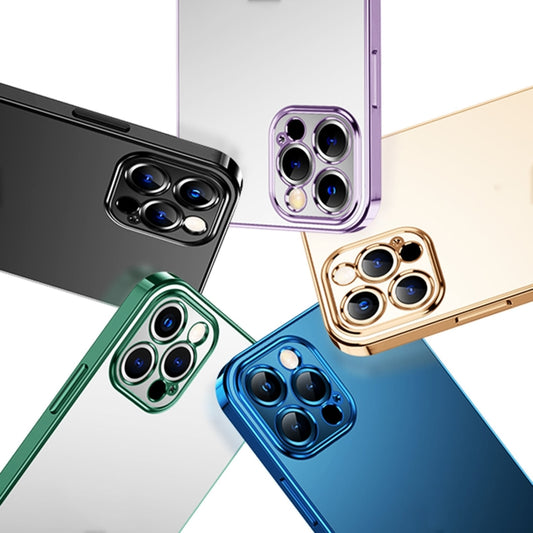 For iPhone 13 Pro Max SULADA Electroplating Shockproof Ultra-thin TPU Protective Case (Blue) by SULADA