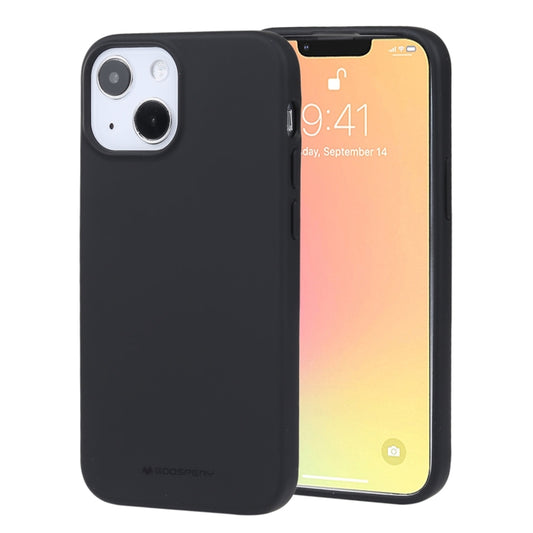 For iPhone 13 mini GOOSPERY SOFT FEELING Liquid TPU Shockproof Soft Case  (Black) - iPhone 13 mini Cases by GOOSPERY | Online Shopping UK | buy2fix