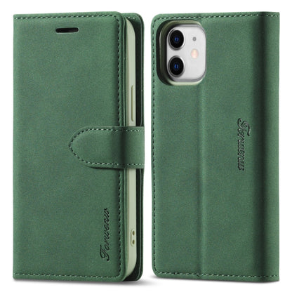 For iPhone 13 Forwenw F1 Series Matte Strong Magnetism Horizontal Flip Leather Case with Holder & Card Slots & Wallet & Photo Frame(Green) - iPhone 13 Cases by Forwenw | Online Shopping UK | buy2fix