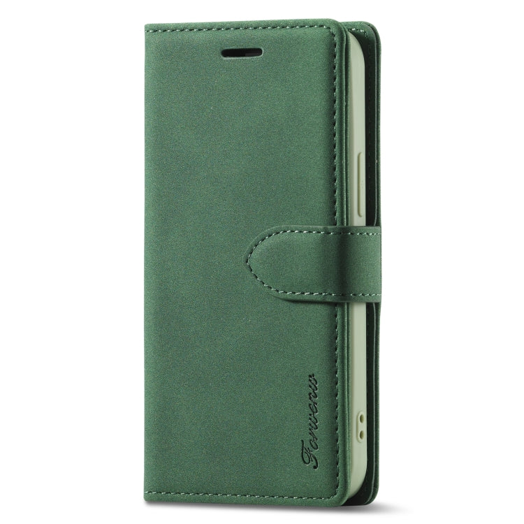 For iPhone 13 Forwenw F1 Series Matte Strong Magnetism Horizontal Flip Leather Case with Holder & Card Slots & Wallet & Photo Frame(Green) - iPhone 13 Cases by Forwenw | Online Shopping UK | buy2fix