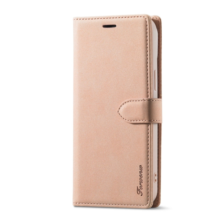 For iPhone 13 Pro Forwenw F1 Series Matte Strong Magnetism Horizontal Flip Leather Case with Holder & Card Slots & Wallet & Photo Frame (Rose Gold) - iPhone 13 Pro Cases by Forwenw | Online Shopping UK | buy2fix