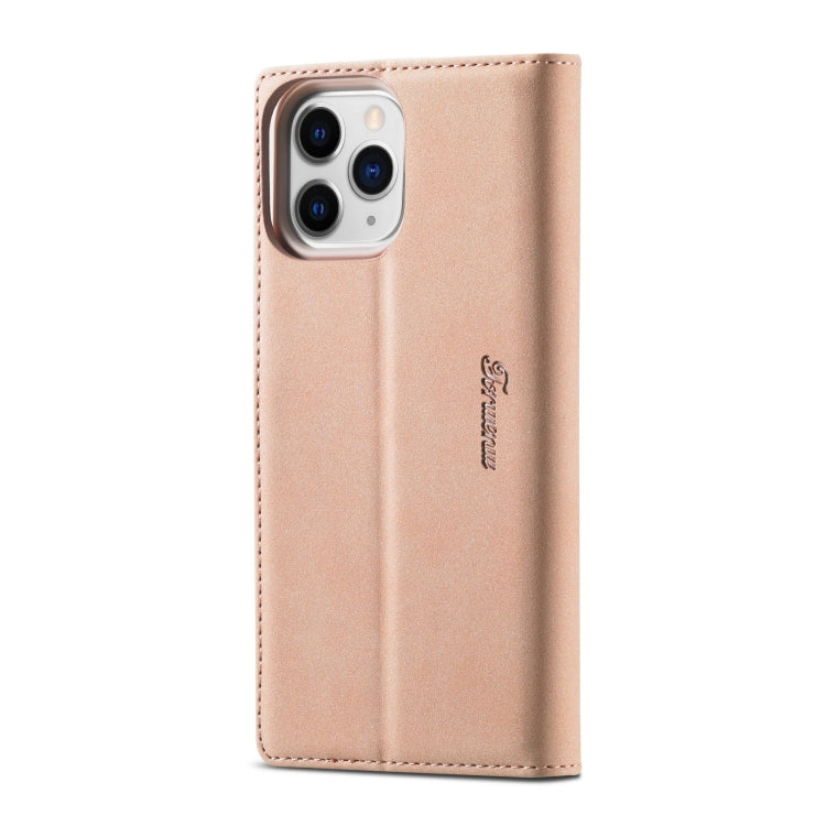 For iPhone 13 Pro Forwenw F1 Series Matte Strong Magnetism Horizontal Flip Leather Case with Holder & Card Slots & Wallet & Photo Frame (Rose Gold) - iPhone 13 Pro Cases by Forwenw | Online Shopping UK | buy2fix