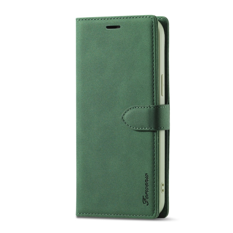 For iPhone 13 Pro Max Forwenw F1 Series Matte Strong Magnetism Horizontal Flip Leather Case with Holder & Card Slots & Wallet & Photo Frame (Green) - iPhone 13 Pro Max Cases by Forwenw | Online Shopping UK | buy2fix
