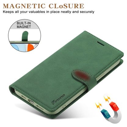 For iPhone 13 Pro Max Forwenw F1 Series Matte Strong Magnetism Horizontal Flip Leather Case with Holder & Card Slots & Wallet & Photo Frame (Green) - iPhone 13 Pro Max Cases by Forwenw | Online Shopping UK | buy2fix