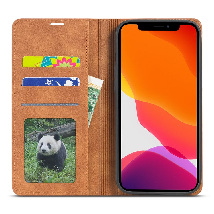 For iPhone 13 mini Forwenw Dream Series Magnetic Oil Edge Horizontal Flip Leather Case with Holder & Card Slot & Photo Frame & Wallet (Brown) - iPhone 13 mini Cases by Forwenw | Online Shopping UK | buy2fix