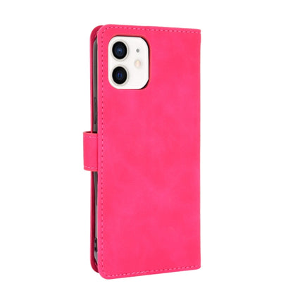 For iPhone 13 Solid Color Skin Feel Magnetic Buckle Horizontal Flip Calf Texture PU Leather Case with Holder & Card Slots & Wallet(Rose Red) - iPhone 13 Cases by buy2fix | Online Shopping UK | buy2fix