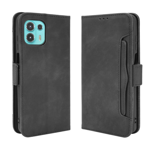 For Motorola Moto Edge 20 Lite Skin Feel Calf Pattern Horizontal Flip Leather Case with Holder & Card Slots & Photo Frame(Black) by buy2fix