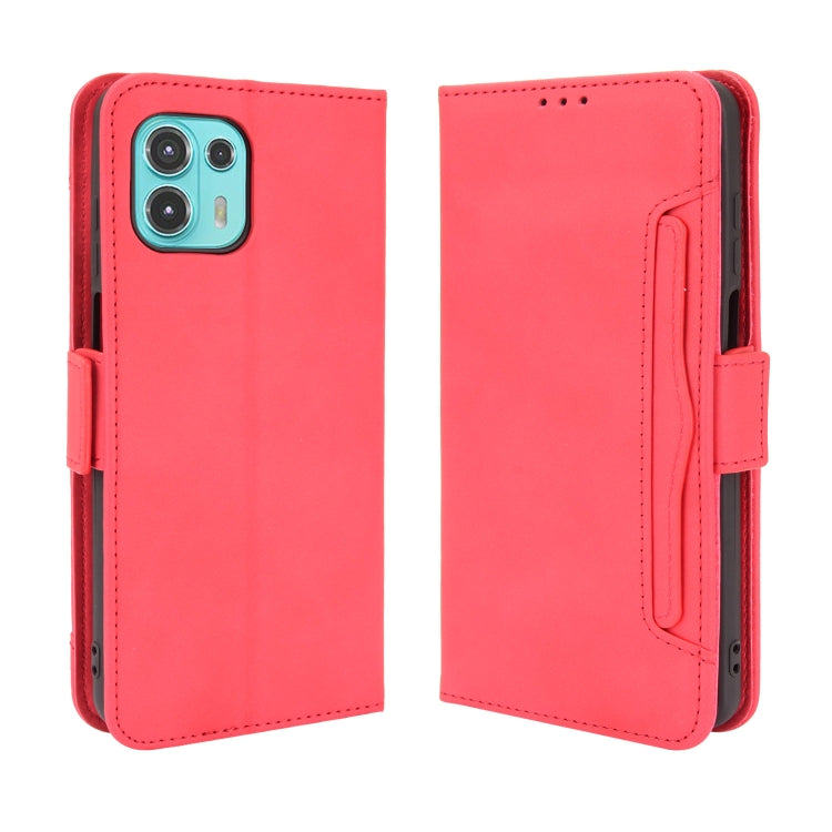 For Motorola Moto Edge 20 Lite Skin Feel Calf Pattern Horizontal Flip Leather Case with Holder & Card Slots & Photo Frame(Red) - Motorola Cases by buy2fix | Online Shopping UK | buy2fix