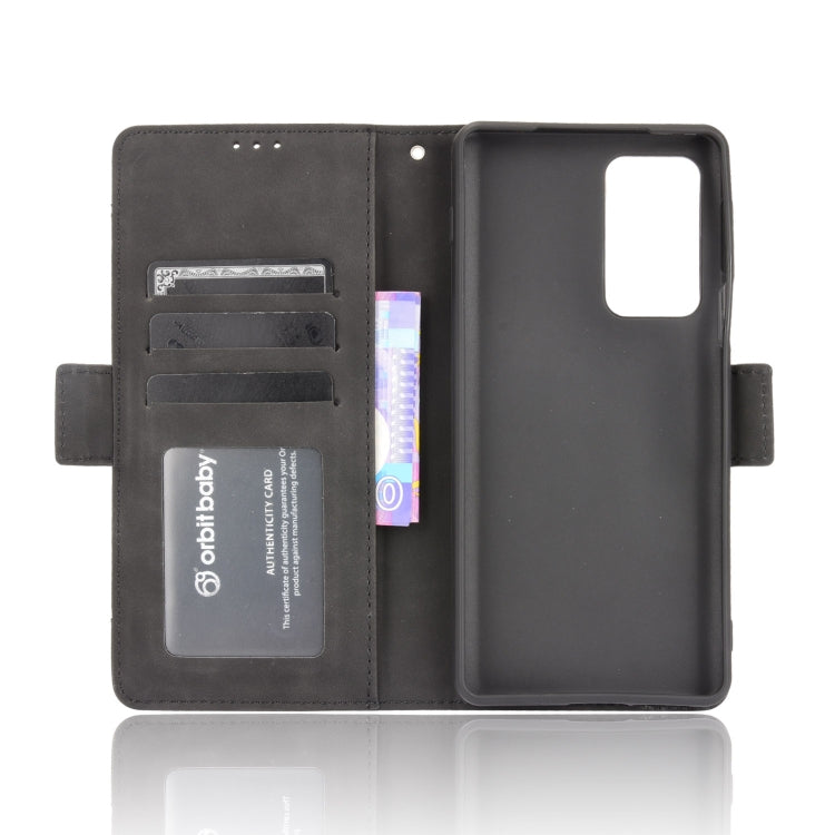 For Motorola Moto Edge 20 Pro/Edge S Pro Skin Feel Calf Pattern Horizontal Flip Leather Case with Holder & Card Slots & Photo Frame(Black) - Motorola Cases by buy2fix | Online Shopping UK | buy2fix