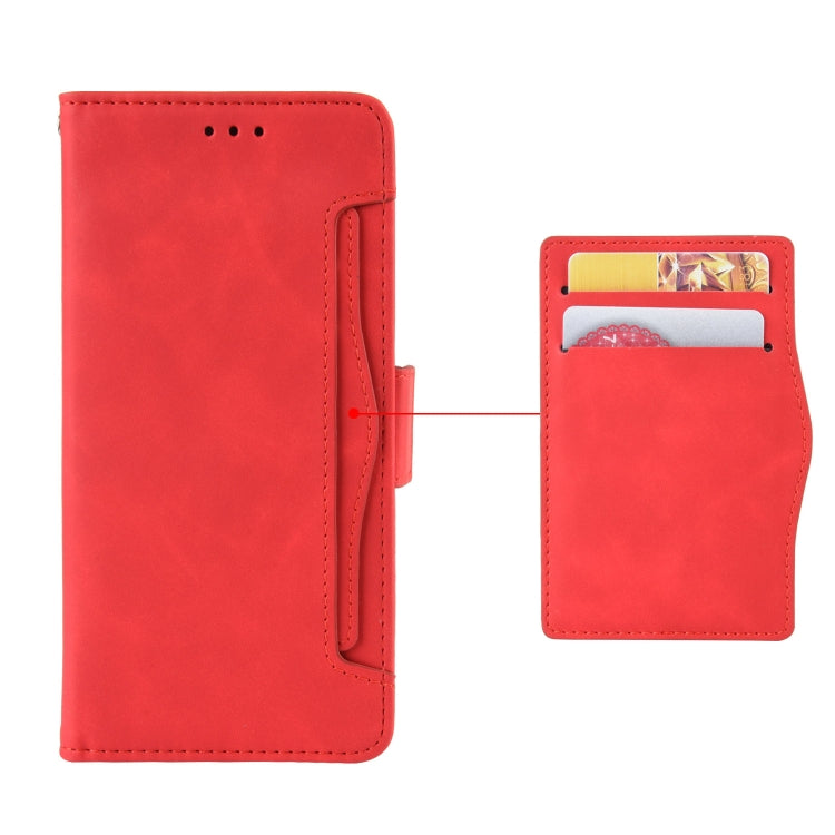 For Motorola Moto Edge 20 Pro/Edge S Pro Skin Feel Calf Pattern Horizontal Flip Leather Case with Holder & Card Slots & Photo Frame(Red) - Motorola Cases by buy2fix | Online Shopping UK | buy2fix