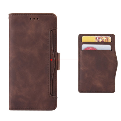 For Motorola Moto Edge 20 Pro/Edge S Pro Skin Feel Calf Pattern Horizontal Flip Leather Case with Holder & Card Slots & Photo Frame(Brown) - Motorola Cases by buy2fix | Online Shopping UK | buy2fix