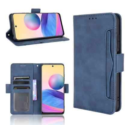 For Xiaomi Redmi Note 10 5G Skin Feel Calf Pattern Horizontal Flip Leather Case with Holder & Card Slots & Photo Frame(Blue) - Xiaomi Cases by buy2fix | Online Shopping UK | buy2fix