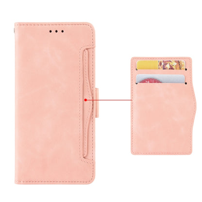 For Samsung Galaxy Z Fold3 5G Skin Feel Calf Pattern Horizontal Flip Leather Case with Holder & Card Slots & Photo Frame(Pink) - Galaxy Phone Cases by GKK | Online Shopping UK | buy2fix