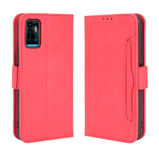 For ZTE Blade A71 Skin Feel Calf Pattern Horizontal Flip Leather Case with Holder & Card Slots & Photo Frame(Red) by buy2fix