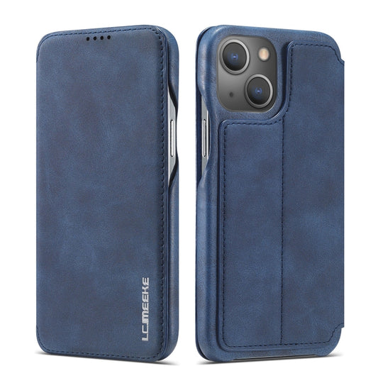 For iPhone 13 mini LC.IMEEKE Hon Ancient Series Horizontal Flip Leather Case with Holder & Card Slot (Blue) - iPhone 13 mini Cases by LC.IMEEKE | Online Shopping UK | buy2fix