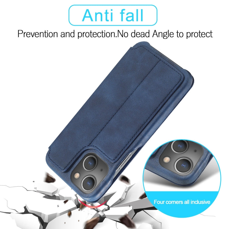 For iPhone 13 mini LC.IMEEKE Hon Ancient Series Horizontal Flip Leather Case with Holder & Card Slot (Blue) - iPhone 13 mini Cases by LC.IMEEKE | Online Shopping UK | buy2fix