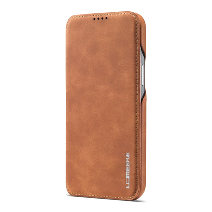 For iPhone 13 Pro Max LC.IMEEKE Hon Ancient Series Horizontal Flip Leather Case with Holder & Card Slot (Brown) - iPhone 13 Pro Max Cases by LC.IMEEKE | Online Shopping UK | buy2fix