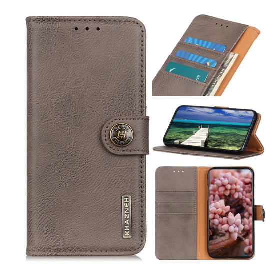 For Xiaomi Redmi 10 / Redmi Note 11 4G KHAZNEH Cowhide Texture Horizontal Flip Leather Case with Holder & Card Slots & Wallet(Khaki) - Xiaomi Cases by buy2fix | Online Shopping UK | buy2fix