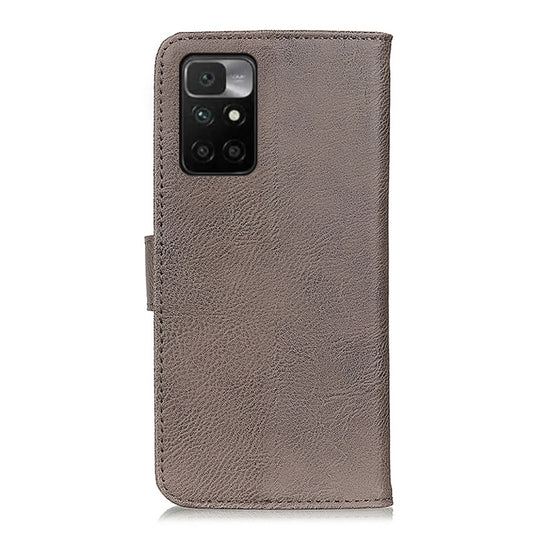 For Xiaomi Redmi 10 / Redmi Note 11 4G KHAZNEH Cowhide Texture Horizontal Flip Leather Case with Holder & Card Slots & Wallet(Khaki) by buy2fix