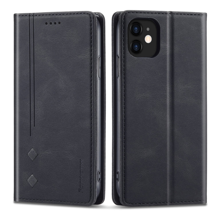 For iPhone 12 mini Forwenw F2 Series Magnetic Horizontal Flip Leather Case with Holder & Card Slots & Wallet (Black) - iPhone 12 mini Cases by Forwenw | Online Shopping UK | buy2fix