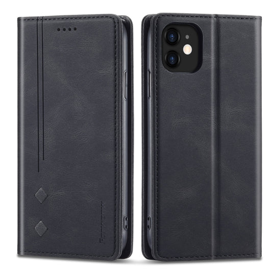For iPhone 12 mini Forwenw F2 Series Magnetic Horizontal Flip Leather Case with Holder & Card Slots & Wallet (Black) - iPhone 12 mini Cases by Forwenw | Online Shopping UK | buy2fix