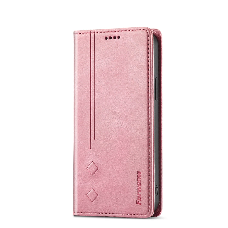 For iPhone 13 Pro Max Forwenw F2 Series Magnetic Horizontal Flip Leather Case with Holder & Card Slots & Wallet (Rose Gold) - iPhone 13 Pro Max Cases by Forwenw | Online Shopping UK | buy2fix