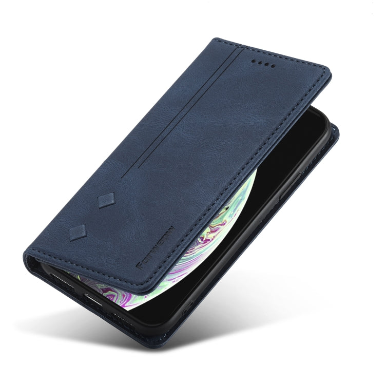 For iPhone X / XS Forwenw F2 Series Magnetic Horizontal Flip Leather Case with Holder & Card Slots & Wallet(Blue) - More iPhone Cases by Forwenw | Online Shopping UK | buy2fix