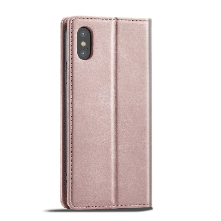 For iPhone XR Forwenw F2 Series Magnetic Horizontal Flip Leather Case with Holder & Card Slots & Wallet(Rose Gold) - More iPhone Cases by Forwenw | Online Shopping UK | buy2fix