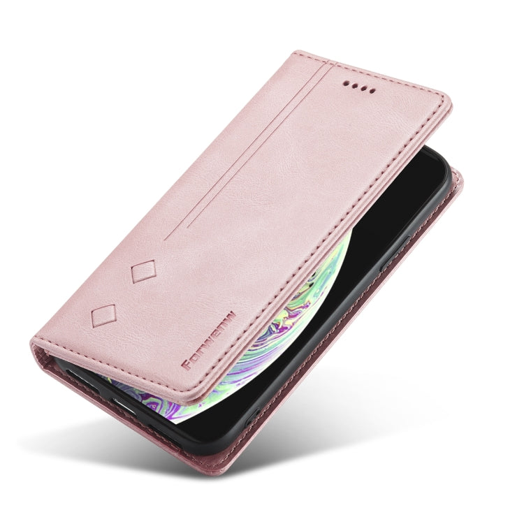 For iPhone XS Max Forwenw F2 Series Magnetic Horizontal Flip Leather Case with Holder & Card Slots & Wallet(Rose Gold) - More iPhone Cases by Forwenw | Online Shopping UK | buy2fix