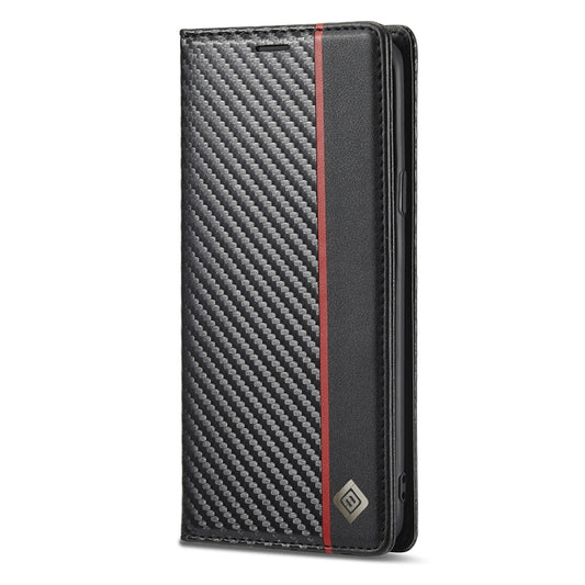 LC.IMEEKE Carbon Fiber PU + TPU Horizontal Flip Leather Case with Holder & Card Slot & Wallet For Samsung Galaxy S9(Vertical Black) by LC.IMEEKE